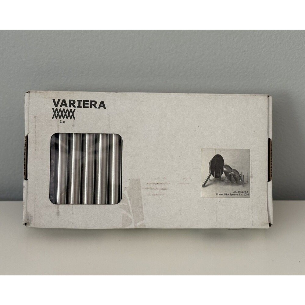 Ikea VARIERA Pot Lid Organizer Stainless Steel Expandable Multi-Use New Open Box